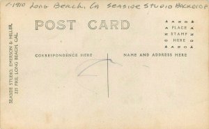 California Long Beach C1910 Seaside Studios Backdrop RPPC Photo Postcard 22-4026