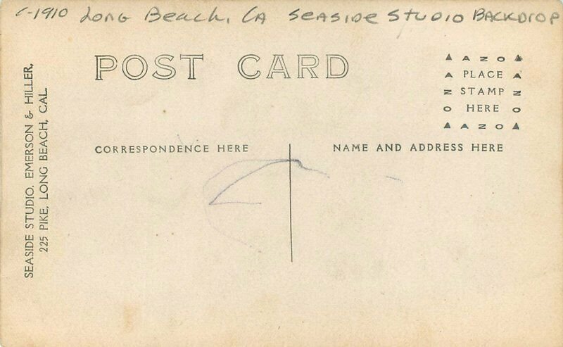 California Long Beach C1910 Seaside Studios Backdrop RPPC Photo Postcard 22-4026