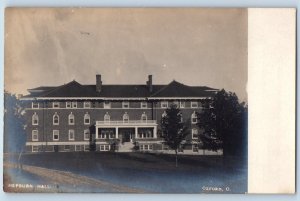 Oxford Ohio OH Postcard RPPC Photo Hepburn Hall Building c1905 Unposted Antique