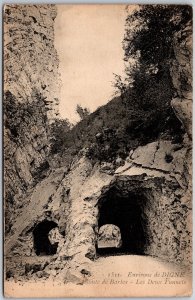 1919 Environs De Digne Route De Barles Les Deux Tunnels France Posted Postcard