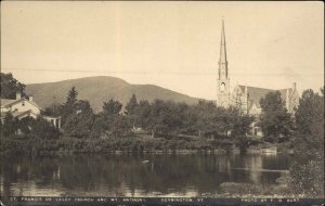 Bennington VT St. Francis De Sales Church c1910 Real Photo Postcard