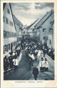 Germany Weingarten Württbg Blutritt Vintage Postcard 09.39