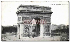 Old Postcard Paris Arc De Triomphe