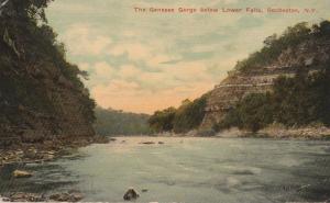 Genesee Rive below the Lower Fallsr - Rochester, New York - pm 1913 - DB