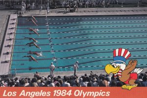 Swimming California University Los Angeles Olympic Games 1984 Postcard