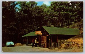 Versailles Missouri~Entrance Way & Gift Shop Jacob's Cave~Vintage Postcard