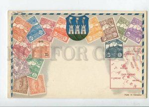 3143925 ADVERTISING PHILATELY Coat of arms Map of SAN MARINO