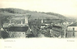 Randolph VT Aerial View of Downtown Raphael Tuck Postcard