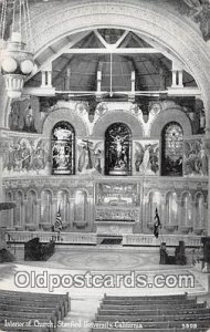 Interior of Church Stanford University, CA, USA Unused 