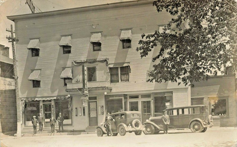 Jackman ME Hotel Arnold Chauffeurs Molson Beer Signs Real Photo Postcard