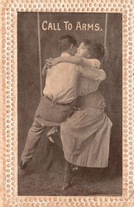 Vintage Postcard 1917 Lovers Couple Dating I Am Making A Hit Here Romance