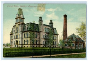 c1910s Lincoln Sport Building, Logansport Indiana IN Posted Antique Postcard 