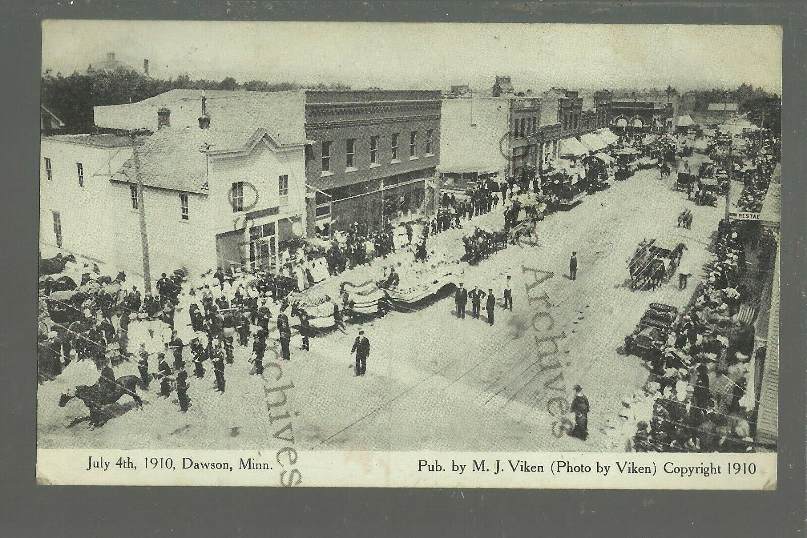 Dawson Minnesota 1910 4Th Of July Parade Nr Montevideo Clarkfield Madison  Boyd | United States - Minnesota - Other, Postcard / Hippostcard