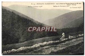 Old Postcard Bussang St Maurice View Taken From Red Grass Ballon d & # 39Alsa...