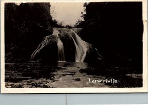 c1910 TURNER FALLS OKLAHOMA WATERFALL REAL PHOTO RPPC POSTCARD 39-15