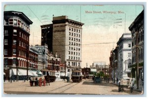 Winnipeg Manitoba Canada Postcard Union Bank of Canada Main Street 1910