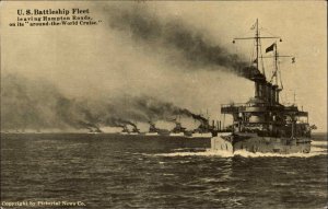 Dover NJ Lothrop Piano Co Battleship Fleet Around-the-World Cruise 1907 PC