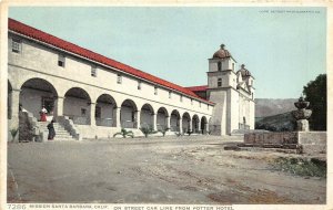 Mission Santa Barbara California c1910 Postcard by Detroit Photographic