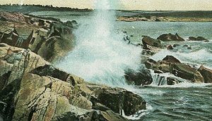 Postcard 1908 View of Blowing Cave in Kennebunkport, ME.    S7