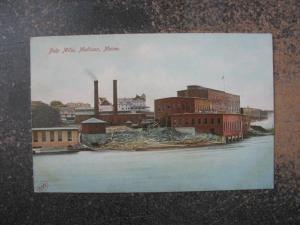 MADISON ME MAINE - PULP MILLS c1910 Postcard