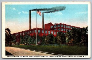 Vintage Postcard Eastman Kodak Co. 2 Tallest Chimneys Rochester New York NY