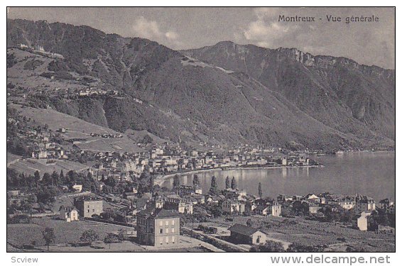 MONTREUX, Switzerland, 1900-1910's; Vue Generale