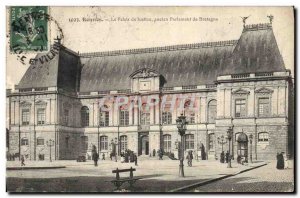 Old Postcard Rennes courthouse old Brittany Parliament