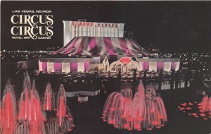 Las Vegas Nevada 1970s Postcard Circus Circus Hotel Casino at Night