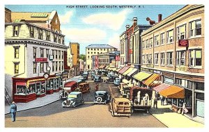 Rhode Island  Westerly , High Street looking South