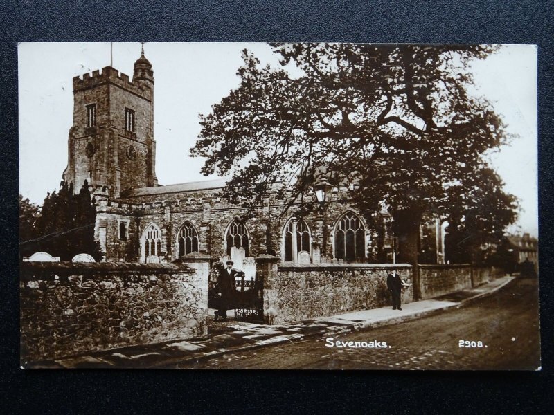Kent SEVENOAKS St Nicholas Church c1912 RP Postcard