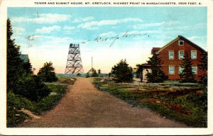 Massachusetts Mount Greylock Tower and Summit House 1923