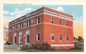 D71/ Decatur Alabama AL Postcard c1910 Post Office Building