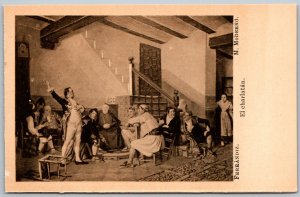 Madrid Spain 1920s Prado Art Postcard Ferrandiz The Charlatan