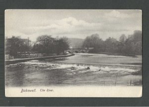 Ca 1910 Post Card Grt Britain Bakewell The River