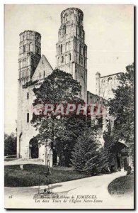Jumieges Postcard Old Old Abbey Jumieges The two towers of the Notre Dame & #...