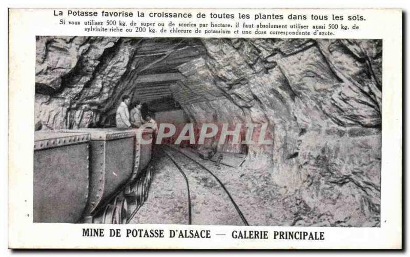 CPA Mine Mines Mine de potasse d'Alsace Galerie principale