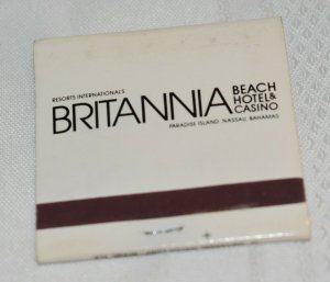 Britannia Beach Hotel & Casino Paradise Island Nassau Bahamas Matchbook