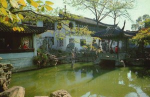 Vintage Postcard View of Lingering Garden  Jardin d'Attardez-vous China