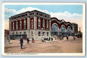 Rochester New York NY Postcard New York Central Station Building 1916 Antique