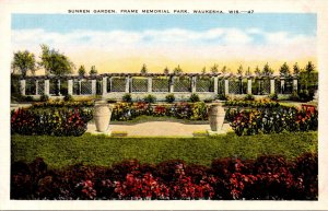 Wisconsin Waukesha Frame Memorial Park Sunken Garden