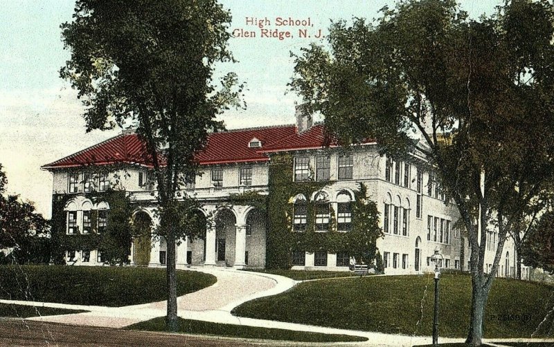 C.1910 High School, Glen Ridge, N. J. Postcard P151