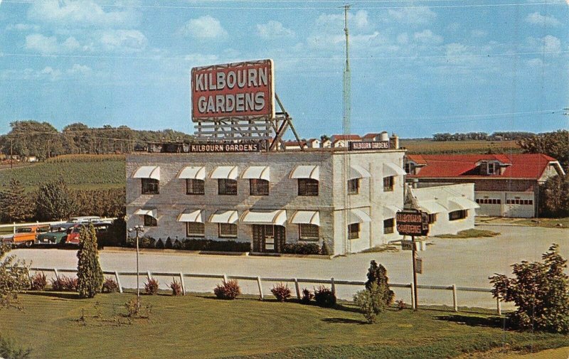 MILWAUKEE RACINE WISCONSIN~KILBOURN GARDENS-FINE FOOD-COCKTAIL BAR~1961 POSTCARD