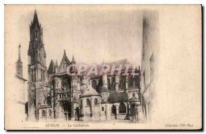 Old Postcard Senlis La Cathedrale