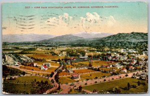 Riverside California 1912 Postcard View From Huntington Drive Mt. Rubidoux