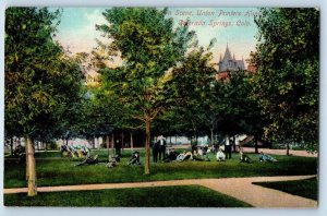 Colorado Springs Colorado CO Postcard Town Scene Union Printers Home c1910's