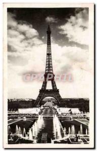 Old Postcard Paris Eiffel Tower