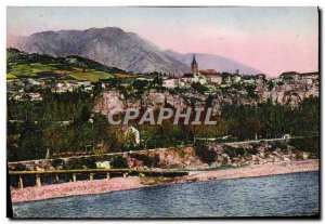 Old Postcard Embrun The Rock And The Durance