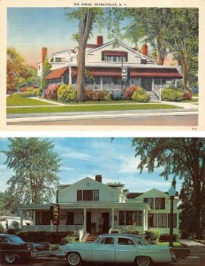 2~Postcards SKANEATELES, New York NY ~ THE KREBS RESTAURANT Roadside 40's & 50's