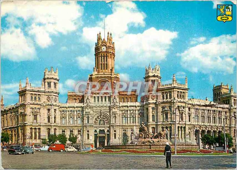 Postcard Modern Madrid Palace Commnications