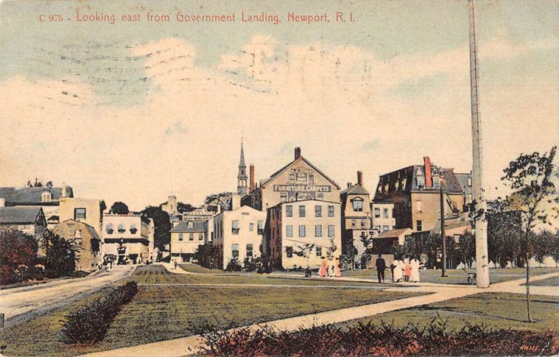 Newport Rhode Island Looking East from Government Landing Postcard AA39289